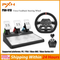 PXN V10 Game Steering Racing Simulator Steering Wheel Volante 270/900 Rotation For PC Windows 7/8/10/11/PS4/Xbox One/Xbox Series