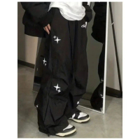 Y2K Retro Star Baggie Pants / Celana Baggy