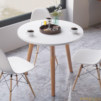 北歐餐桌椅組合咖啡桌洽談桌圓桌小茶幾現代簡約吃飯桌家用小戶型
