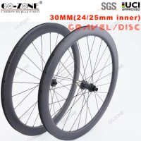 700c Road Carbon Wheels Disc Brake 30mm Gravel Cyclocross R320D Hook Or Hookless Clincher Tubeless UCI Bicycle Wheelset