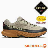 【MERRELL】男 AGILITY PEAK 5 GORE-TEX輕量越野健行鞋.透氣登山鞋.戶外休閒運動鞋(ML067749 淺棕色)