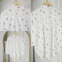 Atasan wanita/ blouse ORIGINAL ARABEL SHAKILA PLISKET BLOUSE LAVEN PUTIH