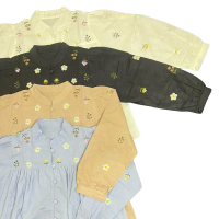 Blouse katun rami bordir bunga kecil