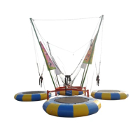 euro 4 stage bungee trampoline kids double trampoline bungee trampoline elastic cord