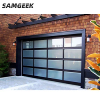 APRO Best Selling Custom Doors Waterproof Soundproof Roll Up Door Aluminum Glass Garage Door