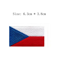Czech Republic 2.5" wide Bragg skiing embroidery flag patch Wholesale free shipping iron sew on bags left chest