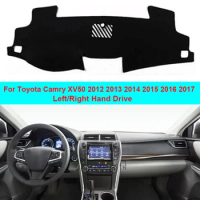 2 Layers Car Inner Dashboard Cover Dash mat Carpet Cape For Toyota Camry XV50 2012 2013 2014 2015 2016 2017 LHD RHD Sun Shade