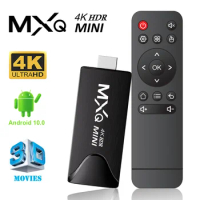 MXQMINI Android Mini TV Stick Android 10 Quad Core ARM Cortex Smart TV Box Support 4K H.265 2.4G Wifi Streaming TV Reciver