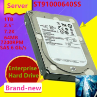 New Original HDD For Seagate 1TB 2.5" 7.2K SAS 6 Gb/s 64MB 7200RPM For Internal HDD For Enterprise Class HDD For ST91000640SS