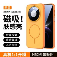 適用華為Mate80ProMax電話殼膚感磨砂mate80/pro保護套新款-橙色>強磁吸附不粘指紋 華為 Mate80 Pro Max-款式1
