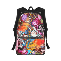 Adventure Time Men Women Backpack 3D Print Fashion Student School Bag Laptop Backpack Kids Travel Shoulder Bag