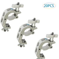 20 Pack Aluminum Trigger Clamp Heavy Duty 75KG Fit for 32-35mm Trusses Clamp Hook for Par Light Moving Head Beam Stage Light