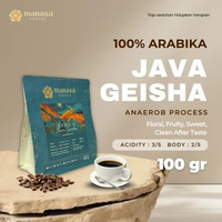 Biji Kopi Arabika Java Geisha 100gr Manasa Coffee Beans Kopi Bubuk Anaerob Process Manual Brew Beans
