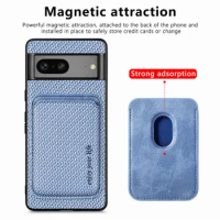 Magsafe Magnetic Case For Google Pixel 7 Pro Pixel 7 Carbon Fiber Texture Leather Wallet Card Solt Bags for Google Pixel 7 Pro 7