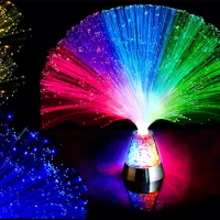 Multicolor LED Fiber Optic Lamp Starry Sky Festival Lamp LED Night Light Desktop Fiber Optic Lights Decoration Atmosphere Lamp