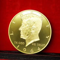 1964年美國總統肯尼迪紀念章自由硬幣 美國國徽白頭海雕紀念章