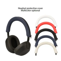 Solid Color Headphone Head beam With Zipper for Sony WH-1000XM5 Silicone Headband Cover Ear Pads Protector Headband Cushion Case