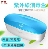 台灣現貨 UVC消毒機箱消毒盒便攜式USB供電UVC強力波段紫外線消毒盒智慧感應清潔