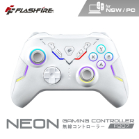FlashFire NEON 遊隼無線高效能手把 PC Switch iOS Android 附無線接收器