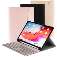 Powerway For iPad Pro11吋(一代/二代)專用尊榮型三代筆槽分離式超薄鋁合金藍牙鍵盤/皮套