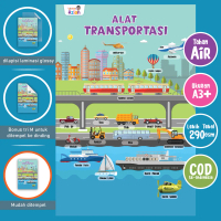 Sahabat Azlan - Premium Poster Edukasi Anak Alat Transportasi