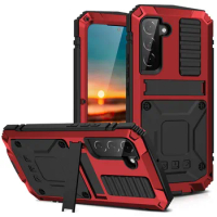 Rugged Armor Full Phone Case for Samsung Galaxy S23 S22 S21 Ultra FE S20 Plus Note 20 Ultra A32 Metal Aluminum Shockproof Cover