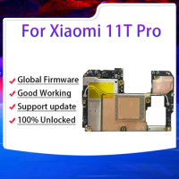 Original MotherBoard for Xiaomi 11T Pro MainBoard Fully Tested Good Working Logic Board Circuits Unlocked Plate For Mi 11t Pro
