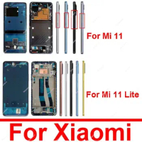 Middle Frame Housing For Xiaomi Mi 11 Mi 11 Lite Rear Bezel Plate Chassis For Xiaomi Mi 11 11lite Middle Frame Bezel Plate Cover
