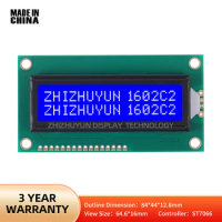 1602C2 Character LCD Display Screen Blue Mode White Text Arduino With Backlight Built-In SPLC780D HD44780 Controller