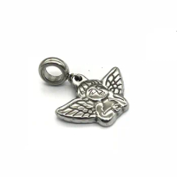 316l Stainless Steel Angel Floating Pendants Charms For DIY Bracelets Necklace Jewelry Wholesale