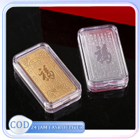 5pcs Koin Emas Souvenir Emas Amulet Keberuntungan Jimat Kekayaan Lucky Cat Penarik Rezeki Emas Hadia