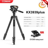 Coman KX3939plus Tripod with Q6 Camera Hydraulic Head Tripod Payload 10KG For Canon Sony Video Live DV Camera Photography Tripod