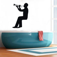 Modern Saxophone Jazz Music Vinyl Decal Sticker Home Light Switch Refrigerator Instrument Decoration