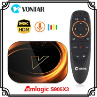 VONTAR X3 8K Amlogic S905X3 TV Box Android 9.0 4GB RAM 64GB ROM Set Top Box 1000M Dual Wifi Youtube 4K Smart Media Player 4G 32G