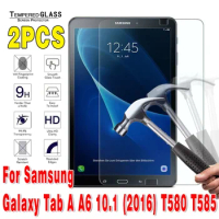 2Pcs for Samsung Galaxy Tab A A6 10.1 (2016) Tablet SM-T580 SM-T585 Bubble Free Protective Film Anti-Scratch Tempered Glass