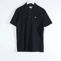 Polo LACOSTE GREY POCKET CLASSIC BLACK POLO 100% ORIGINAL M