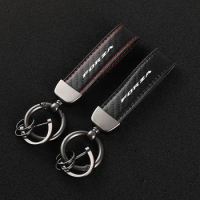 Leather Motorcycle keychain Horseshoe Buckle Jewelry for Honda FORZA 125 250 300 350 750 Accessories