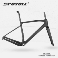 Spcycle G056 Carbon Gravel Frame 700C*47C T47 BB Disc Gravel Bicycle Frameset T1000 Full Carbon Gravel Bike Frame