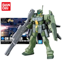 Bandai Genuine Gundam Model Kit Anime Figure HGBF 1/144 GM Sniper K9 Collection Gunpla Anime Action Figure Toys for Children