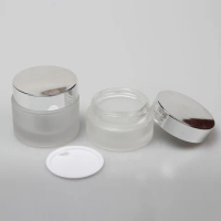 Mini Capacity 5 gram Cosmetic Jar,Clear Frosted Glass Cream Jar