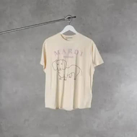 Kaos MARDI MERCREDI DOG DJANJI SIDE PINK CREAM TSHIRT REGULAR 100% ORIGINAL 54X67CM