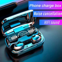 BSLIUFANG NEW Wireless Bluetooth Headset with Charge Box Earphones for android&amp;iPhone Headphones Noise Cancelling Mic Earbuds