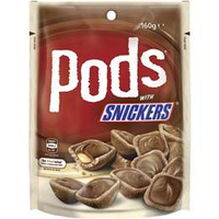 【Pods 豆莢】澳洲巧克力餅乾 士力架口味 Snickers 160g