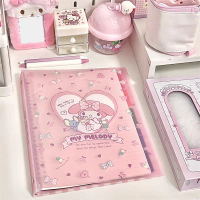 Buku Nota Kartun Kawaii Saiz B5 Berformat Helaian Longgar Kuromi Cinnamoroll Melody Alat Tulis Perka