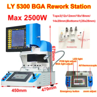 LY 5300 Auto Optical Alignment System BGA Rework Station 2 Zones 2500W Soldering Welding Machine for Repairing Mobile Phone