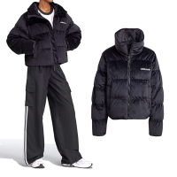 Adidas Velvet Down JKT 女款 黑色 運動 休閒 保暖 口袋 拉鍊 羽絨 外套 IW8439