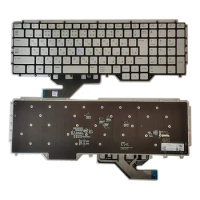 Original New Japanese FR GER Language Dell Alienware 17 R5 Area 51m Backlight Laptop Keyboard V171020BS2 100TDH6055