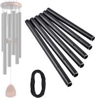 9-13 Large Aluminum Wind Chime Tubes 0.78 Dia. 1.2mm Wall with 16ft Nylon Cord Superior Sound Wind C