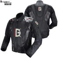 GHOST RACING Motorcycle Jacket Motorbike Racing Clothing Motorcycle Rider Jacket Clothing Moto Riding Anti-fall Pull Body Armour