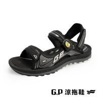 G.P 雙層舒適緩震兩用涼拖鞋-黑色 G1697M GP 涼鞋 拖鞋 兩用涼拖鞋 阿亮 卜學亮